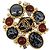 Spilla CHANEL Metallo Oro CC Auth bs36908M D'oro