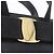 Borsa Salvatore Ferragamo Vala in pelle nera e oro autentica bs37001 Nero D'oro - vista 10