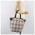 Borsa Tote BURBERRY Nova Check Blue Label in tela beige e argento Auth hk4052A - vista 22