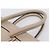 Céline CELINE Luggage Micro Shopper Hand Bag Leather Beige Silver Auth 200973V Argento - vista 8