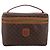 Céline Beauty Case CELINE Macadam Canvas PVC Pelle Marrone Oro Auth 201994 D'oro - vista 13