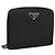Cartera Bifold PRADA Nylon Black Silver Auth bs36914 Negro Plata