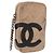 CHANEL Cambon Line Matelasse Pitillera Cuero Beige CC Auth 200101