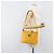 Céline Borsa a tracolla CELINE Turn Lock PVC Canvas Yellow Gold Auth am12556V D'oro Giallo - vista 26