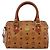 Borsa a mano MCM Vicetos PVC Pelle 2way Marrone Tono Oro Auth 202145A - vista 13
