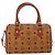 Borsa a mano MCM Vicetos PVC Pelle 2way Marrone Tono Oro Auth 202145A - vista 2