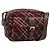 Borsa a tracolla BURBERRY Nova Check Blue Label in tela rossa e argento Auth 201971A Rosso