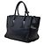 Double Borsa Satchel Prada in vitello Glace blu con doppio manico e doppie tasche - vista 2