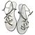 Chanel flache Sandalen in Silber