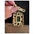 Broche Retangular Chanel com Pedras Verdes e Pretas Gold hardware - vista 10