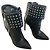 Autre Marque Saint Laurent Stivaletti in pelle nera borchiata Nero