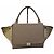 Céline Celine Trapeze Borsa in Pelle e Camoscio Beige