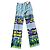 MSGM weite Seidenhose mit mehrfarbigem Tie-Dye-Print Blau Mehrfarben Grün Lila Gelb