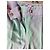 MSGM weite Seidenhose mit mehrfarbigem Tie-Dye-Print Blau Mehrfarben Grün Lila Gelb - Ansicht 3
