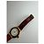 Vintage Courreges Quartz Uhr Gold mit rotem Krokodil-Effekt-Armband Weiß - Ansicht 3