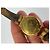 Vintage Courreges Quartz Uhr Gold mit rotem Krokodil-Effekt-Armband Weiß - Ansicht 4