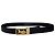 Céline Vintage Celine Ledergürtel Schwarz Goldene Schnalle