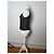 Vintage Issey Miyake ärmelloses Top Black Silver S Schwarz - Ansicht 2