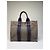 Hermès Vintage Hermes Canvas Stripe Tote Grau Schwarz Lila - Ansicht 8