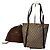 Tote Vintage Bottega Veneta Monogram Canvas Brown Beige Marrone