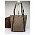 Tote Vintage Bottega Veneta Monogram Canvas Brown Beige Marrone - vista 12