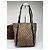Tote Vintage Bottega Veneta Monogram Canvas Brown Beige Marrone - vista 13