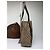 Tote Vintage Bottega Veneta Monogram Canvas Brown Beige Marrone - vista 6