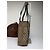 Tote Vintage Bottega Veneta Monogram Canvas Brown Beige Marrone - vista 8