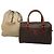 Edge Céline Vintage Celine Macadam Canvas Boston Bag Braun Gold Beige