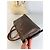 Edge Céline Vintage Celine Macadam Canvas Boston Bag Braun Gold Beige - Ansicht 12