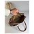 Edge Céline Vintage Celine Macadam Canvas Boston Bag Braun Gold Beige - Ansicht 3