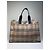 Sac Tote Vintage Burberry Tartan Coated Canvas Beige Navy - vue 13