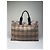 Sac Tote Vintage Burberry Tartan Coated Canvas Beige Navy - vue 2