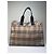 Sac Tote Vintage Burberry Tartan Coated Canvas Beige Navy - vue 8