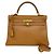 Hermès Borsa HERMES Kelly 32 in pelle Courchevel Marrone
