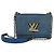 Borsa a tracolla con catena Louis Vuitton Twist MM in pelle Epi Denim Blu