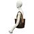 Edge Céline Celine Vintage Macadam Blazon Leder Tote Bag Braun - Ansicht 2