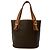 Edge Céline Celine Vintage Macadam Blazon Leder Tote Bag Braun - Ansicht 3