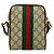 Borsa a tracolla/Pouch in pelle GUCCI Ophidia Sherry Line Marrone Rosso Verde - vista 3