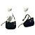 Tote Borsa in nylon Tessuto e pelle con logo Prada Nero - vista 2