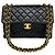Timeless Borsa a tracolla Chanel Matelassé Coco Mark in pelle di agnello Nero