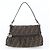 Fendi Zucca 8BR445 Schultertasche aus Leder Braun