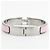 Hermès Hermes Clic H Emaille Armreif Silber Pink - Ansicht 2