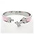 Hermès Hermes Clic H Emaille Armreif Silber Pink - Ansicht 3