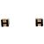 Hermès Hermes Cage d'H H-Cube Ohrstecker Schwarz Golden