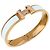 Hermès Pulsera Rígida de Esmalte Hermes HERMES Clic H Blanco Dorado