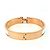 Hermès Pulsera Rígida de Esmalte Hermes HERMES Clic H Blanco Dorado - vista 3