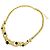 Collana girocollo Christian Dior placcata oro con strass D'oro