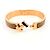 Hermès Bracciale Smaltato Hermes HERMES Clic H Marrone D'oro - vista 2