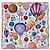 Louis Vuitton Carre 90 Up and Away Scarf Blu Multicolore